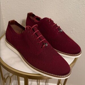 Comfortable, Breathable, Casual, Dress, Business, Mesh , burgundy